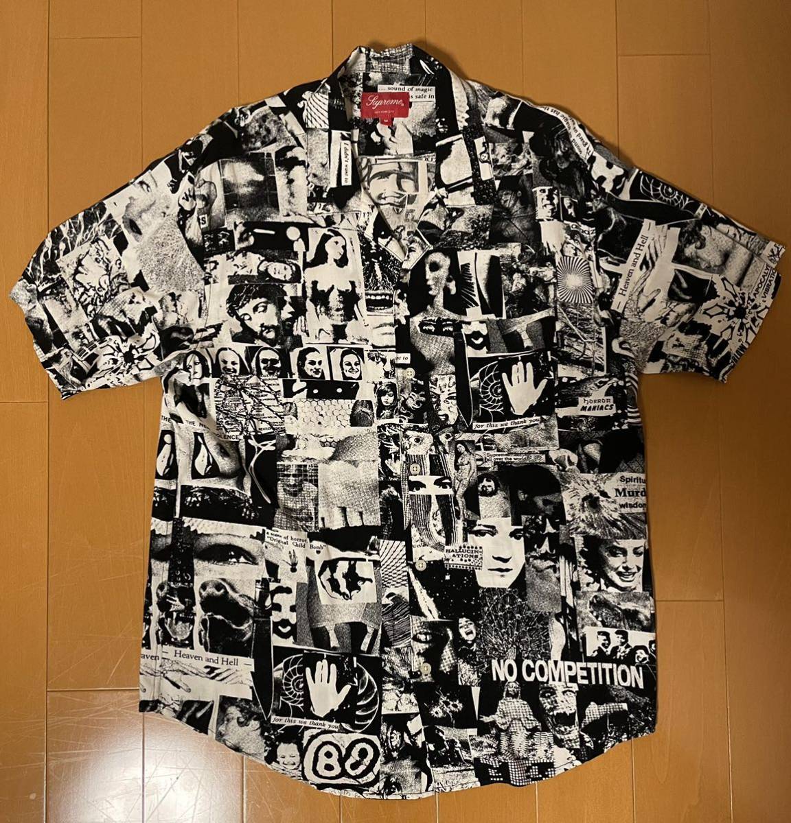 18SS Supreme Vibrations Rayon Shirt black Mサイズ Rayon Vibrations