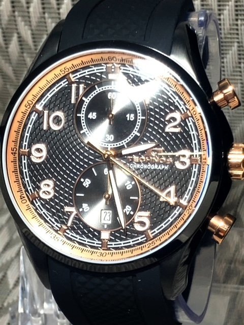 新品 テクノス TECHNOS 正規品 腕時計 クロノグラフ アナログ 10気圧防水機能 クオーツ ビジネス シリコンベルト メンズ 男性 プレゼント