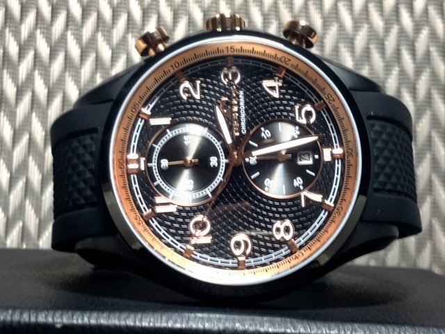 新品 テクノス TECHNOS 正規品 腕時計 クロノグラフ アナログ 10気圧防水機能 クオーツ ビジネス シリコンベルト メンズ 男性 プレゼント