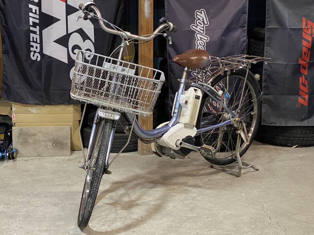 (茨城より)電動アシスト自転車 ブリジストン アシスタ ビジネス 内装３段 充電器付 12.8Ah コンフォートシート 三方開キャリア【動画あり】
