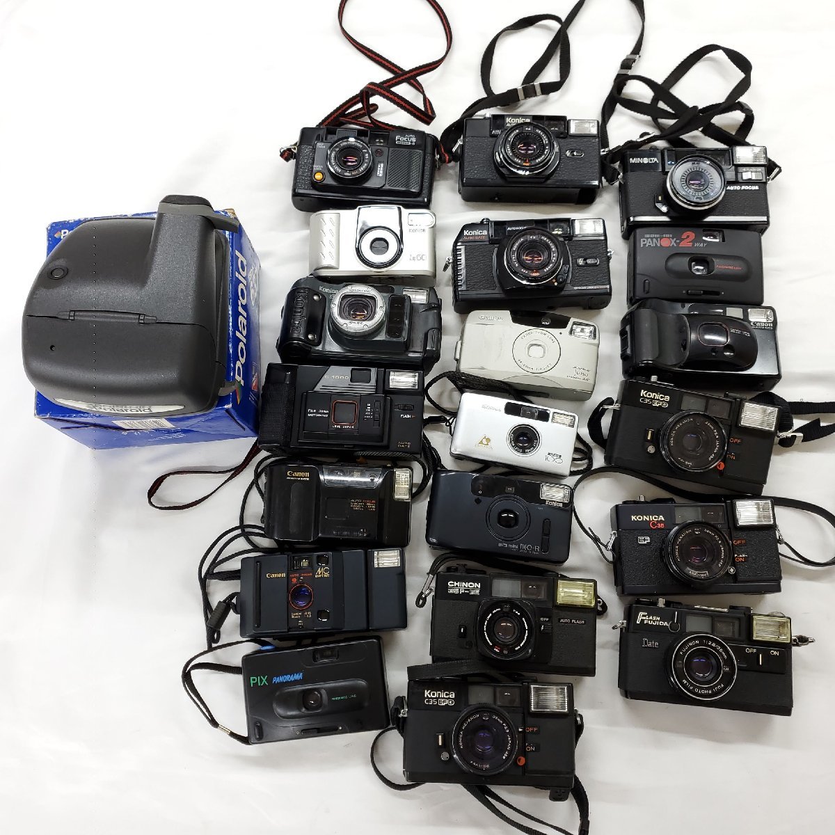 コンパクトカメラ他21点まとめ◆Canon◆KONICA◆YASHICA◆FUJICA◆Minolta◆TITAN◆CHINON◆PIX◆PAN◆Polaroid #0414-7