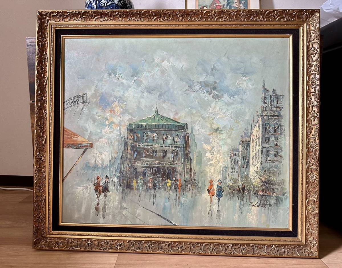 コメリ 風景 油畫 作品 街景 藝術品 ファインアート モダンアート 現代
