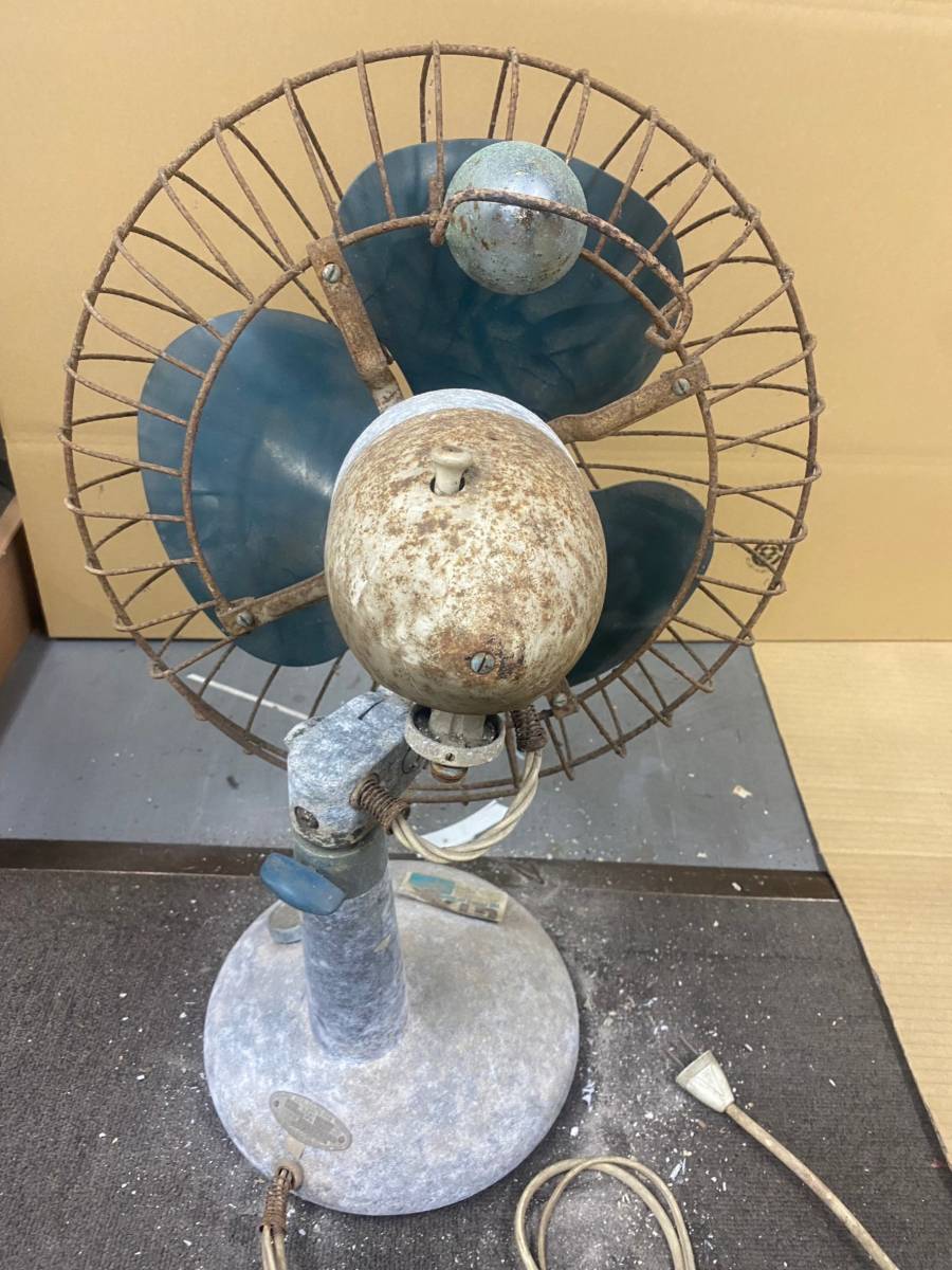 1円 大 MITSUBISHI 昭和レトロ アンティーク 扇風機 30cmお座敷ファン