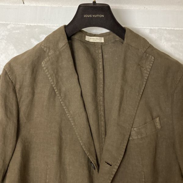 新品タグ付 BOGLIOLI ボリオリ「K.Jacket」清涼リネン100％ ハンド