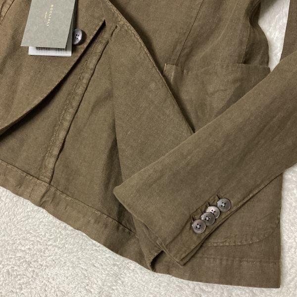 新品タグ付 BOGLIOLI ボリオリ「K.Jacket」清涼リネン100％ ハンド