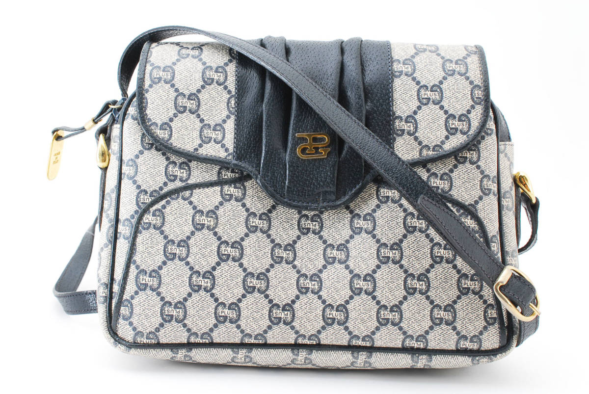 1円 美品 GUCCI 訳あり ヴィンテージ グッチ オールドグッチ GGプラス 