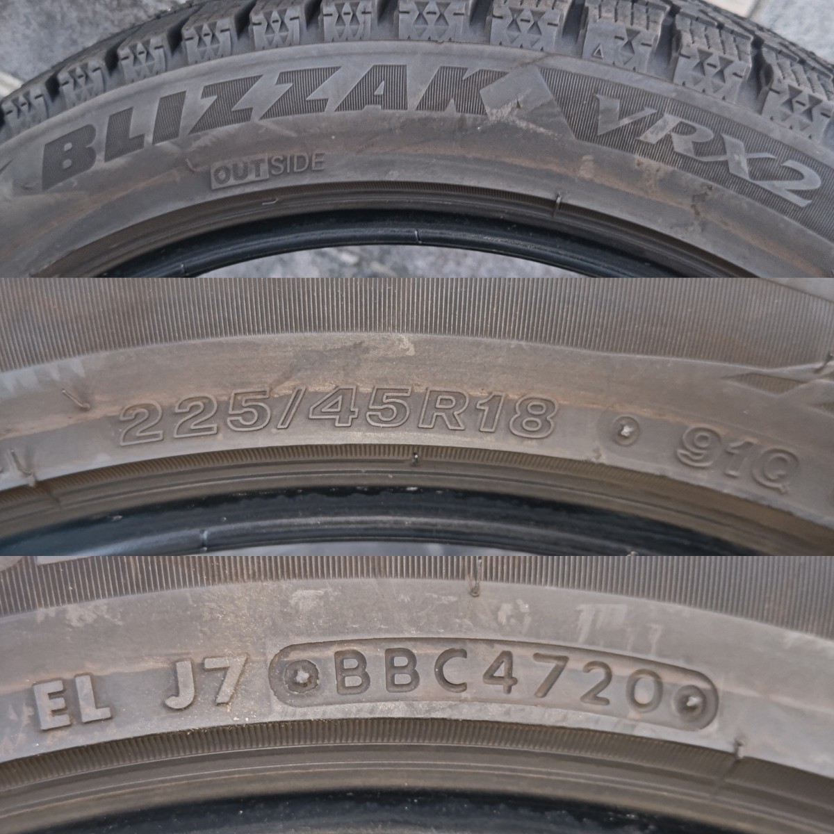 BRIDGESTONE BLIZZAK ブリヂストン ブリジストン ブリザック VRX2 225