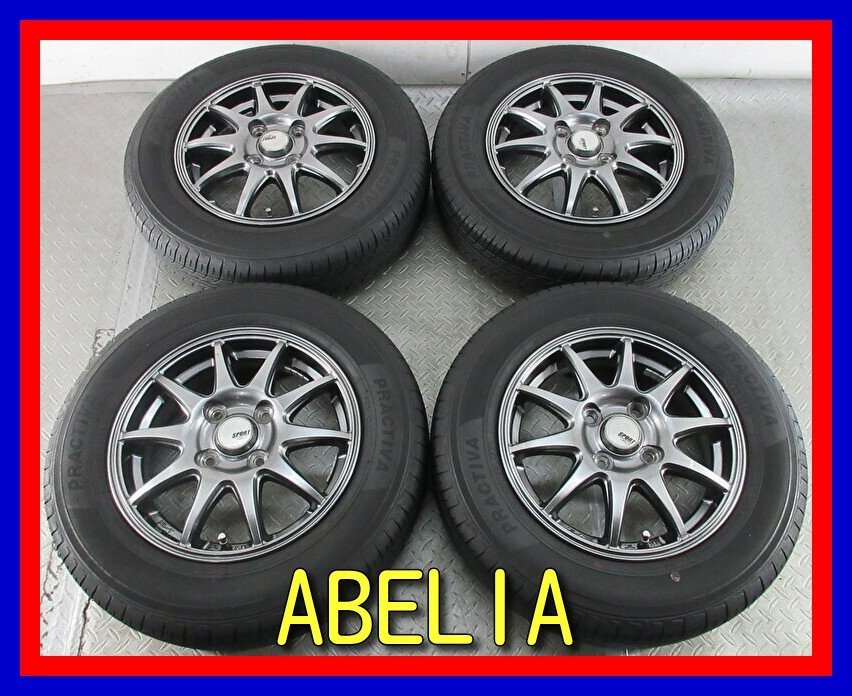 タイヤホイール ABELIA SPORT 13インチ 4J +43 4H 100 PRACTIVA BP01 