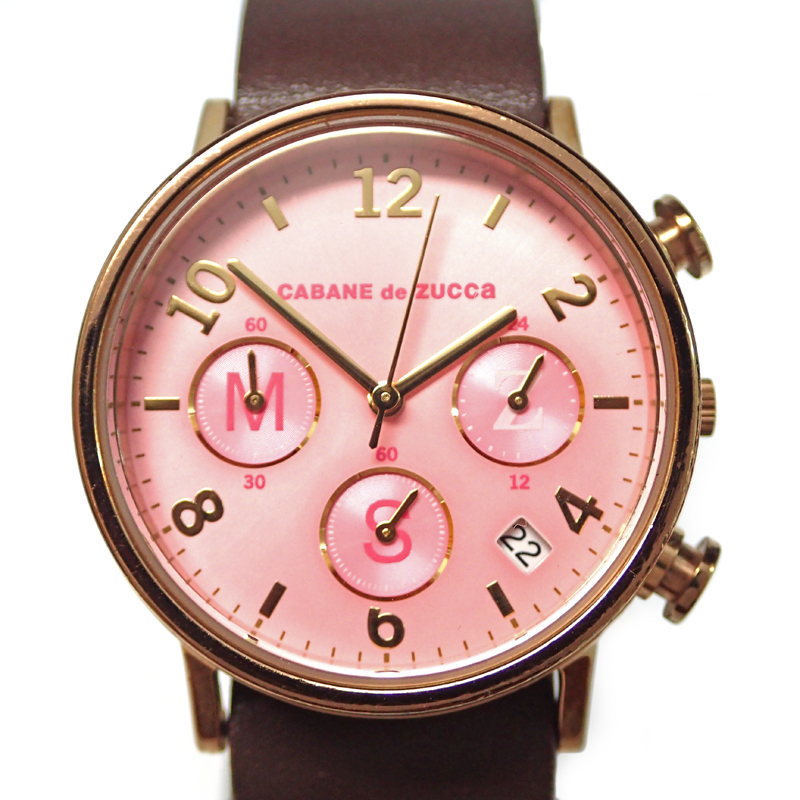 3JV CABANE de ZUCCA カバンドズッカ レディース腕時計 VD53-K016 クォーツ クロノグラフ 文字盤ピンク