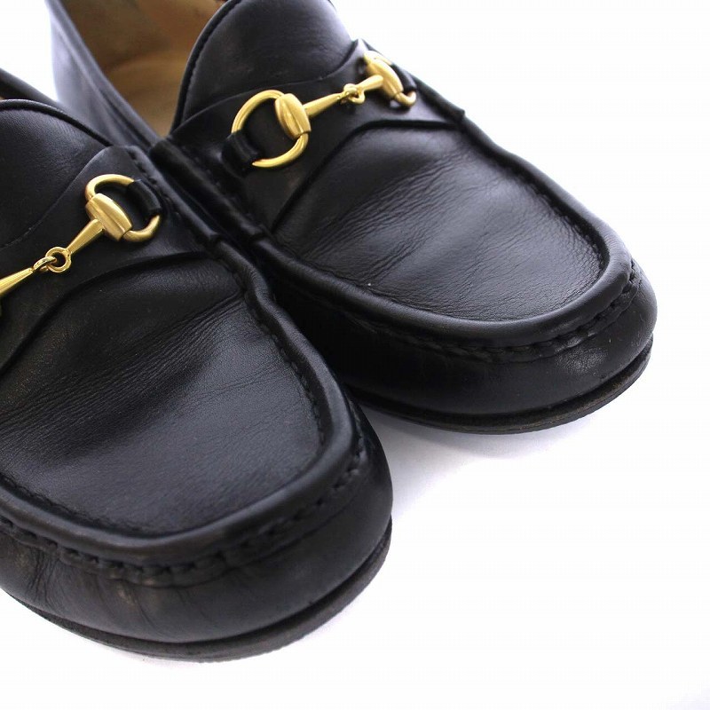グッチ GUCCI ホースビットローファー レザー ローヒール 36.5C 23.5cm