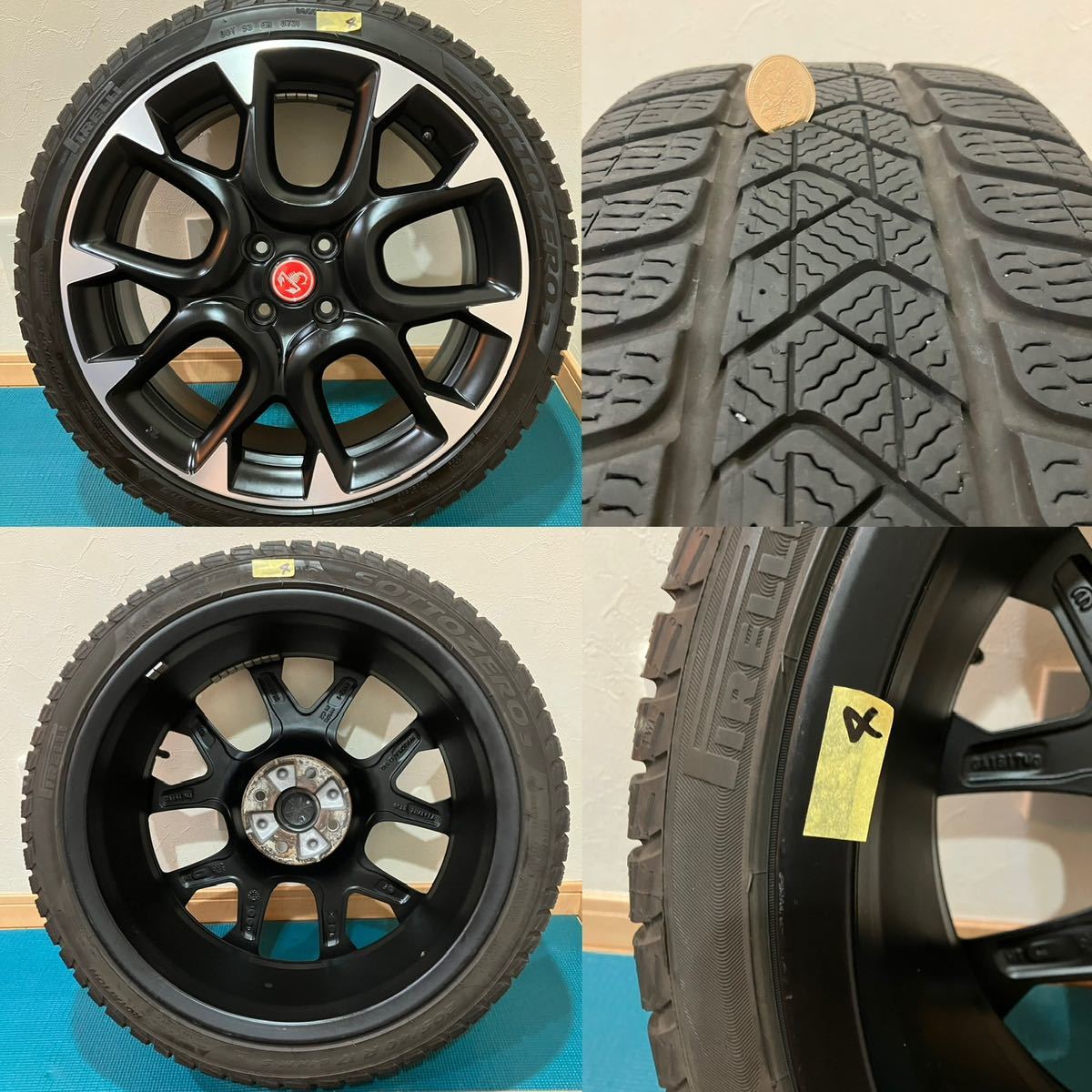 アバルト 595 コンペティツォーネ 純正ホイール＋ボルト＋スタッドレス 