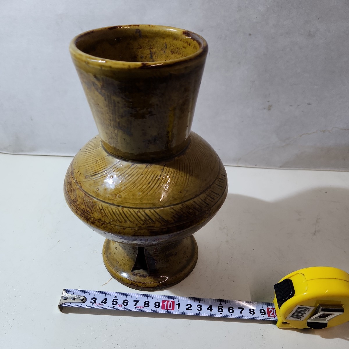 赤膚焼尾西楽斎作　花器　花瓶 未使用 赤膚焼 尾西楽斎造 山村御流 花入 尊式 花瓶 花器 華道 - メルカリ