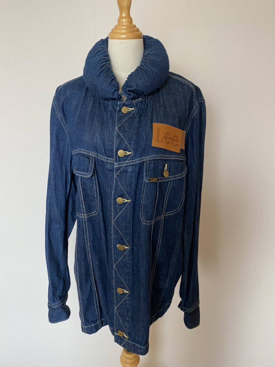 1回着美品◇メルシーボークー×Lee くびモコデニムジャケット 