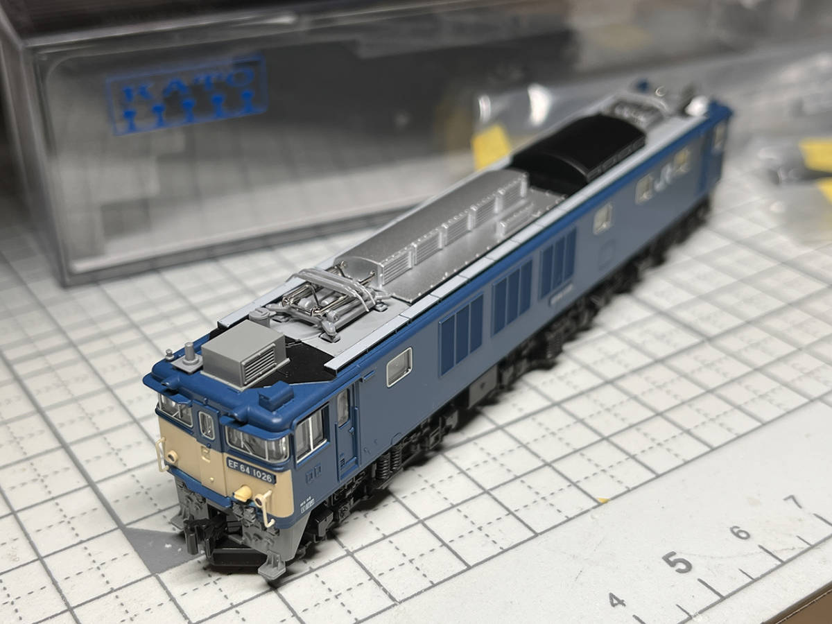 ☆☆ KATO EF64-1000 一般色JR貨クーラー搭載車 3024-3＆28-282 EF64 1000灰Hゴムガラスセット装着済み 最落無し！☆☆