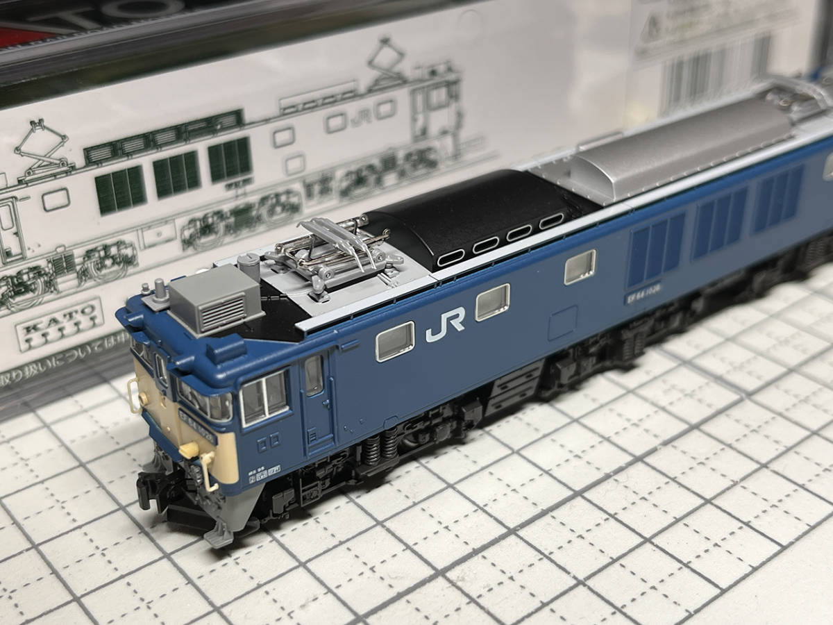 ☆☆ KATO EF64-1000 一般色JR貨クーラー搭載車 3024-3＆28-282 EF64 1000灰Hゴムガラスセット装着済み 最落無し！☆☆