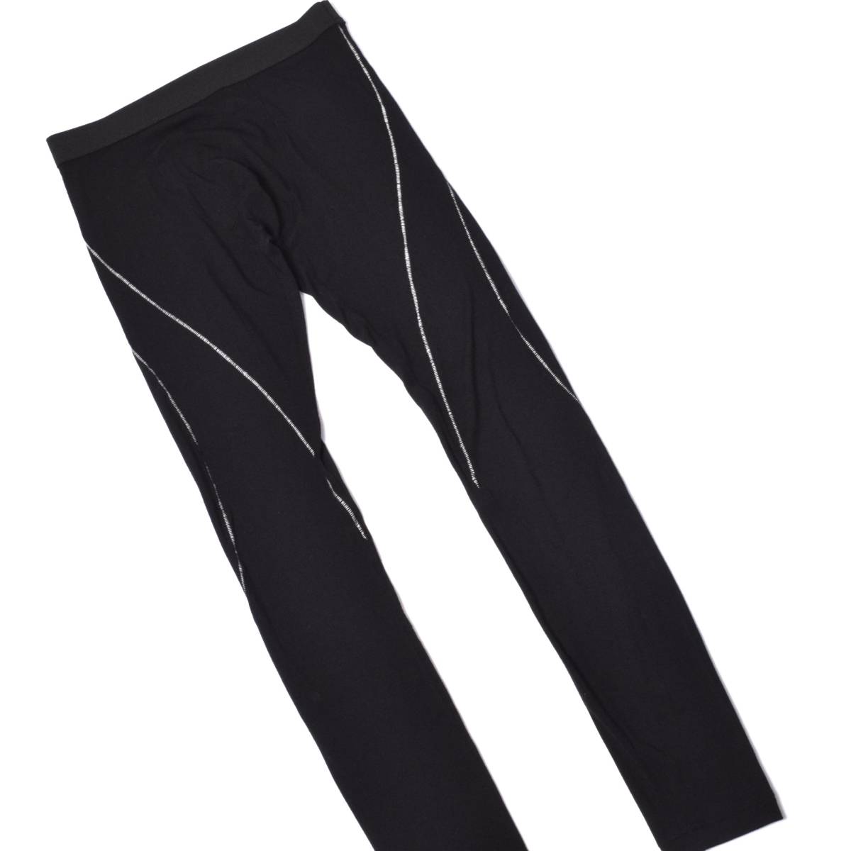 未使用 RIPVANWINKLE リップヴァンウィンクル オーバーロックステッチ レギンス M 黒 ブラック スパッツ