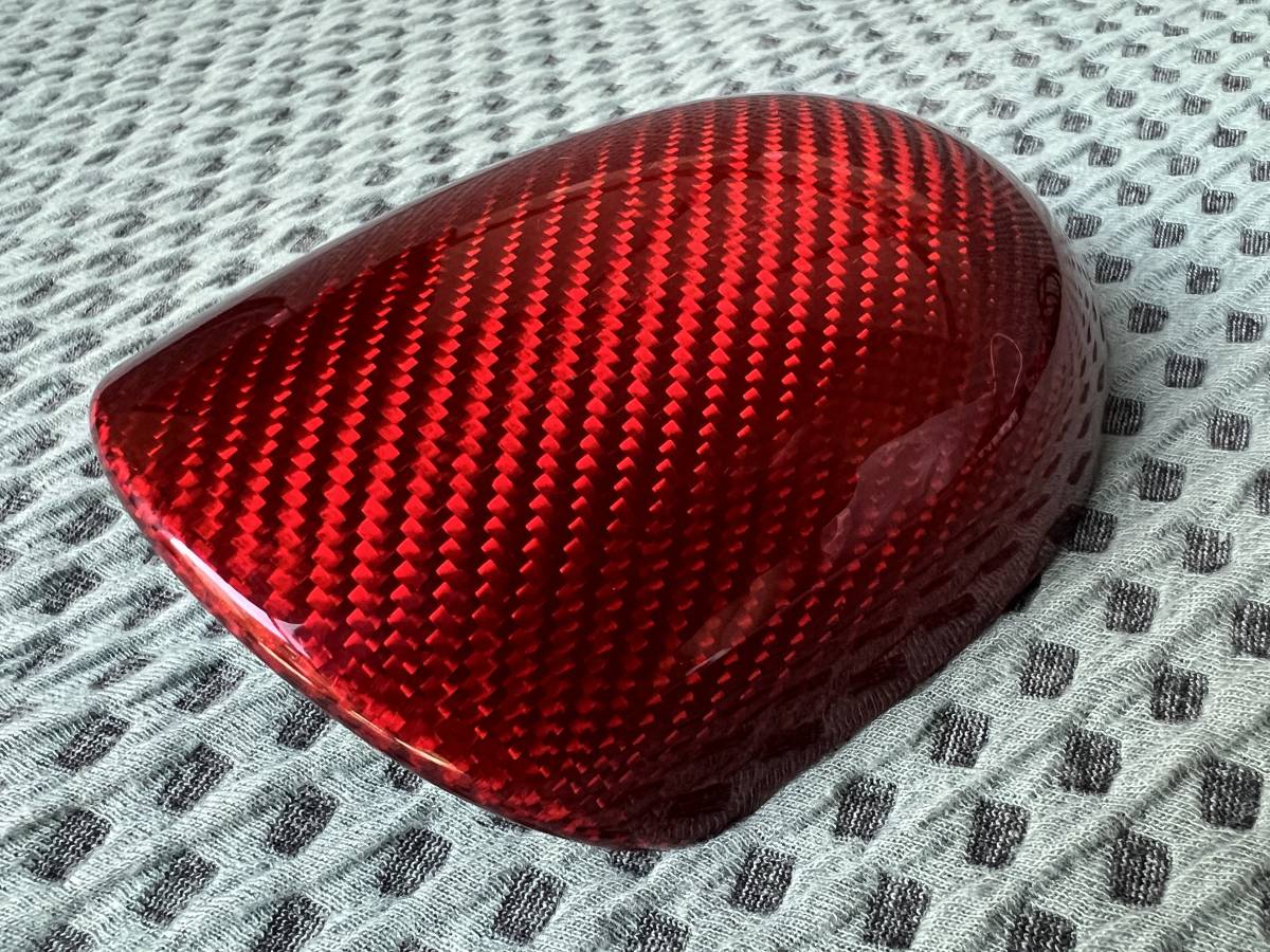 希少 アバルト リアルカーボン ブーストメーターカバー レッドカーボン 上＆前面用セット 500 595 695