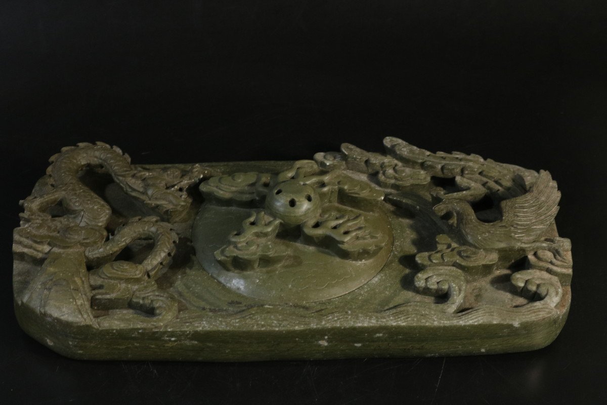 古い 中国の硯 龍 龍硯中国 硯龍中国 硯古美術 2025年