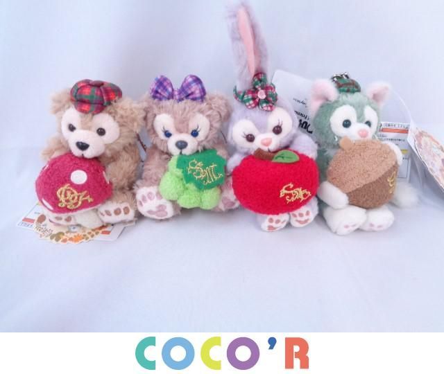 【同梱可】美品 ディズニー ステラルー ジェラトーニ ダッフィー 他 秋のぼうけん ぬいぐるみストラップ タグ付き グ