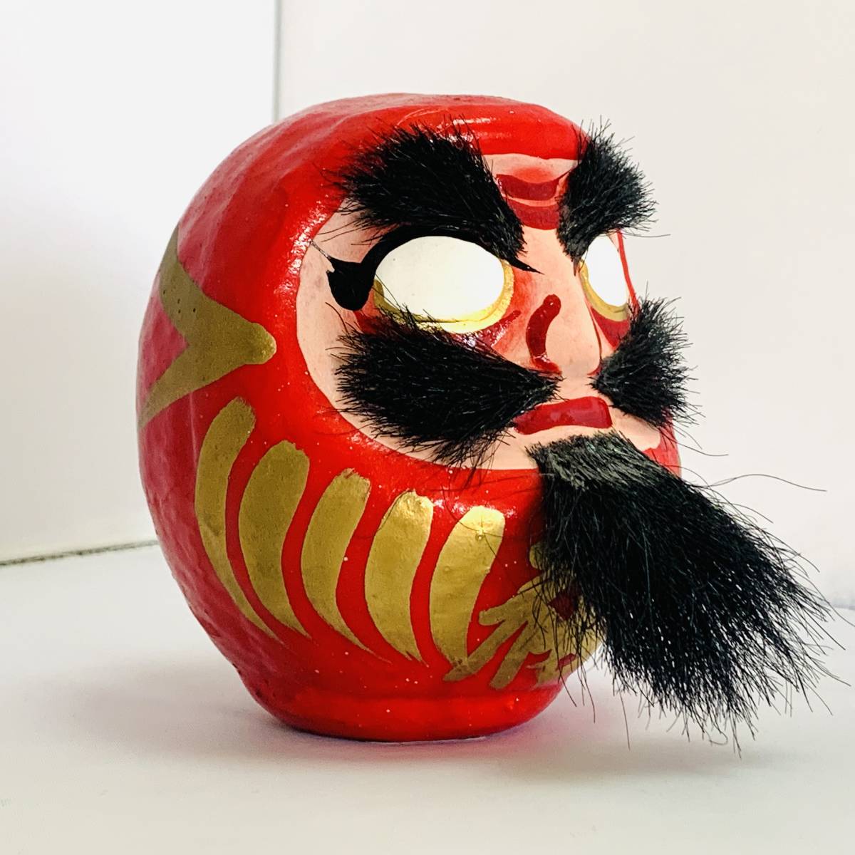 貴重『静岡 張り子 髭達磨 ひげ だるま』達磨 ダルマ 廃絶 珍品 張子