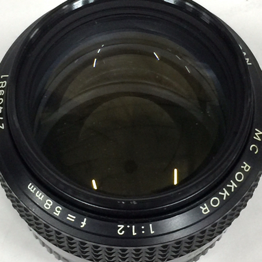 1円 MINOLTA MC ROKKOR 1:1.2 58mm カメラレンズ マニュアルフォーカス