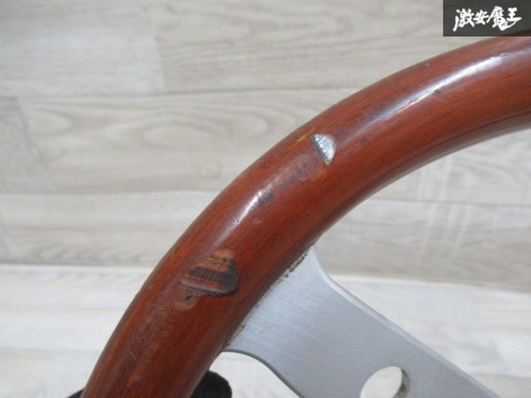 personal MONZA ウッドステアリング ホーンボタン付き 当時物 中古