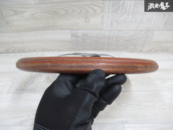 personal MONZA ウッドステアリング ホーンボタン付き 当時物 中古