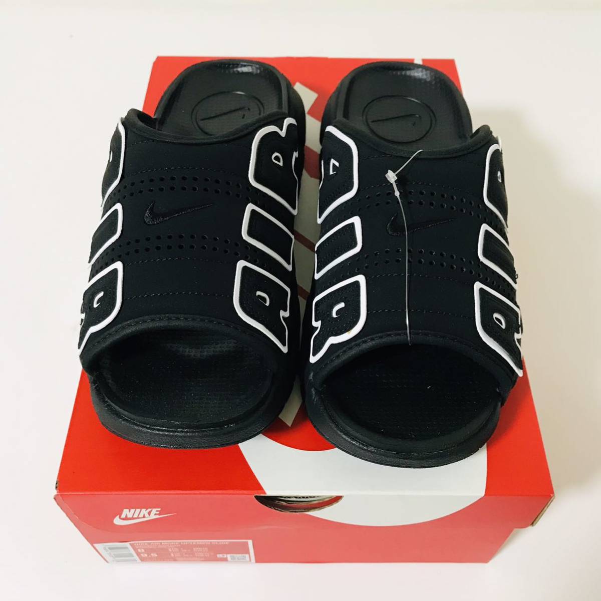☆売切☆NIKEエア モアアップテンポ スライド ブラックUS8(26cm)新品 
