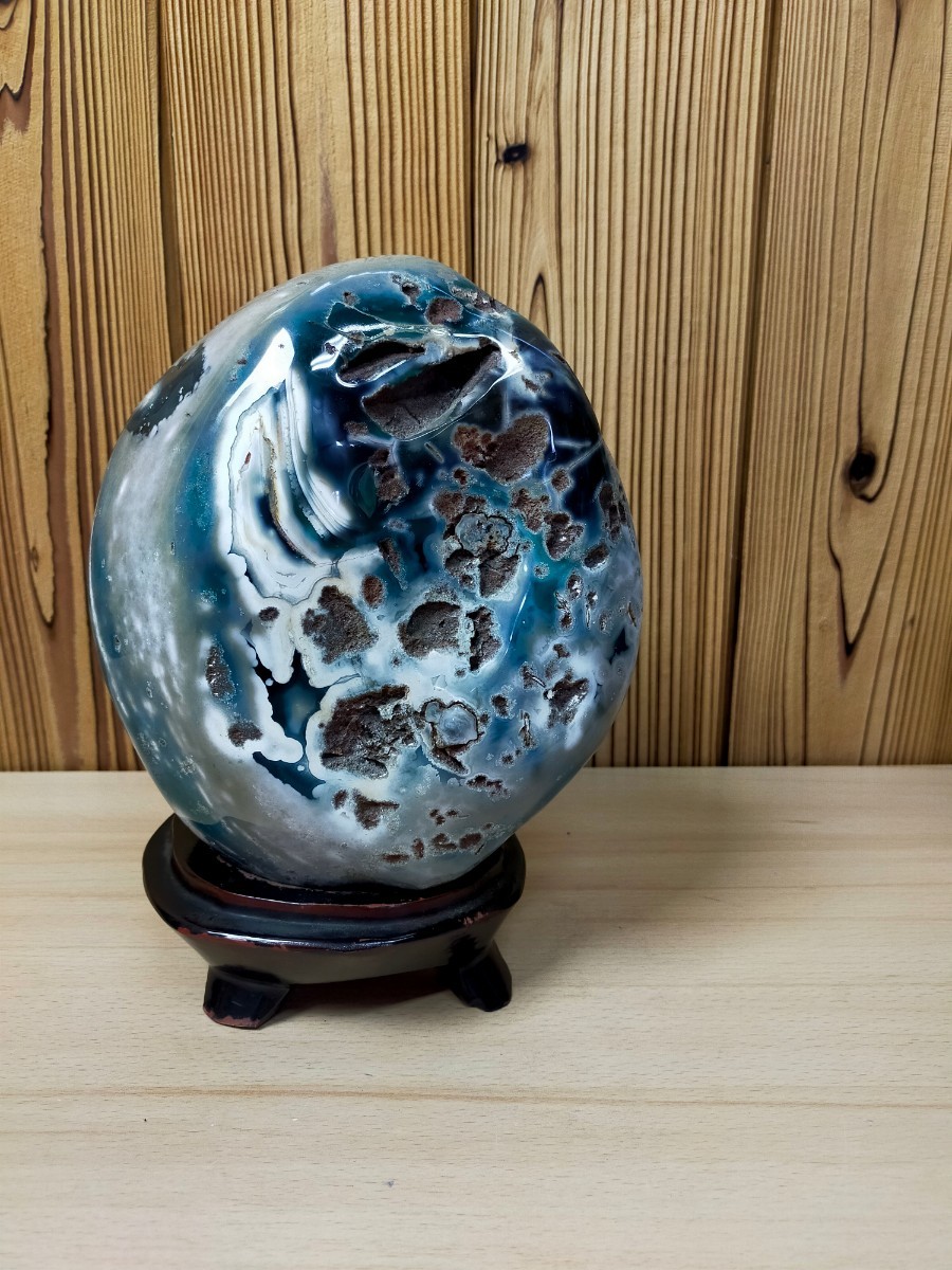 岐阜県 根尾谷 菊花石 グレー母岩 白菊 岐阜県根尾谷産菊花