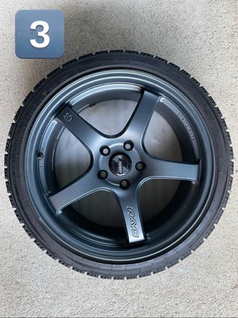 Rays 57CR 18インチ 8.5J (+37) スタッドレスレスタイヤ付き（付属品 