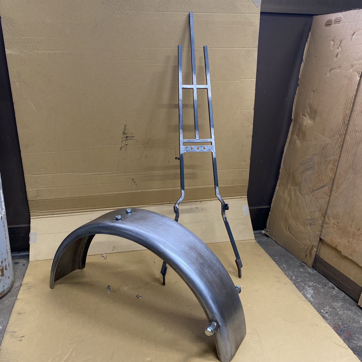 スティード400 フラットフェンダー シーシーバー セット 制作用 b級チョッパー ビンテージ チーター ハーレー ショベル パン ナックルsr400