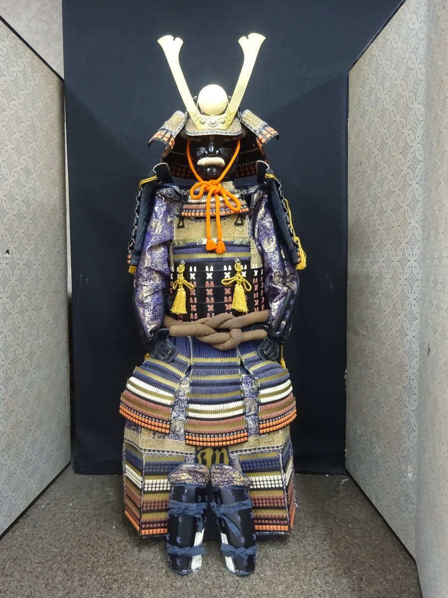 陣笠　紋入り 古い鉄陣笠 紋入り 陣笠 径 33cm 高さ 16cm 【304-038#100