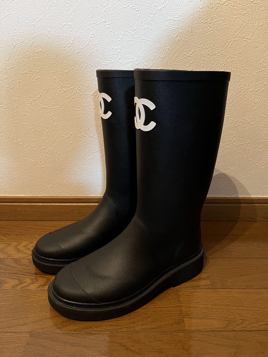 CHANEL レインブーツ 38サイズ 2026C 中古・古着通販CHANEL シャネル