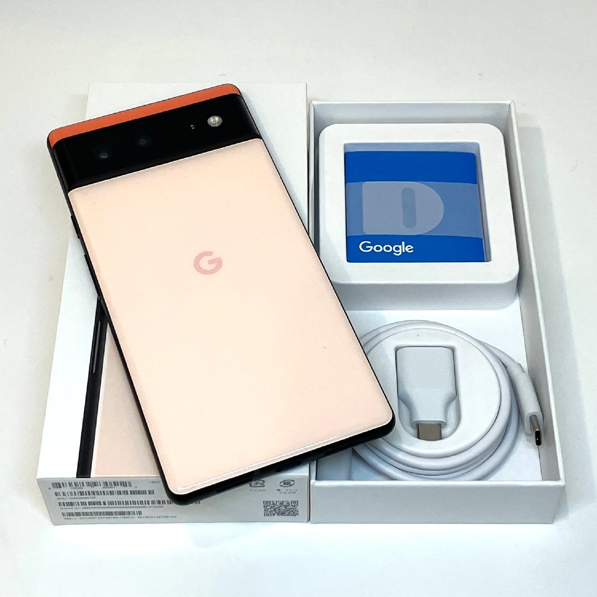 【送料無料 中古 美品】SIMフリー Google Pixel 6 5G 128GB カインダコーラル 赤ロム保証 au版【京都駅前】