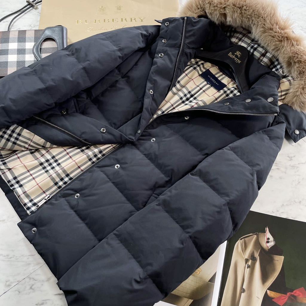 美品！BUERBERRY LONDON ダウンジャケット フォックスファー 40