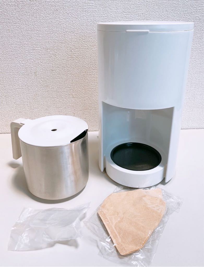 大得価，本物保証 品 コーヒーメーカー 無印良品 ドリップ式 11年製 0.7L 水容器一体型 白色 ホワイト フィルター付き 計量スプーン付き(コーヒーメーカー一般)｜売買されたオークション情報、yahooの商品情報 コーヒーメーカー一般