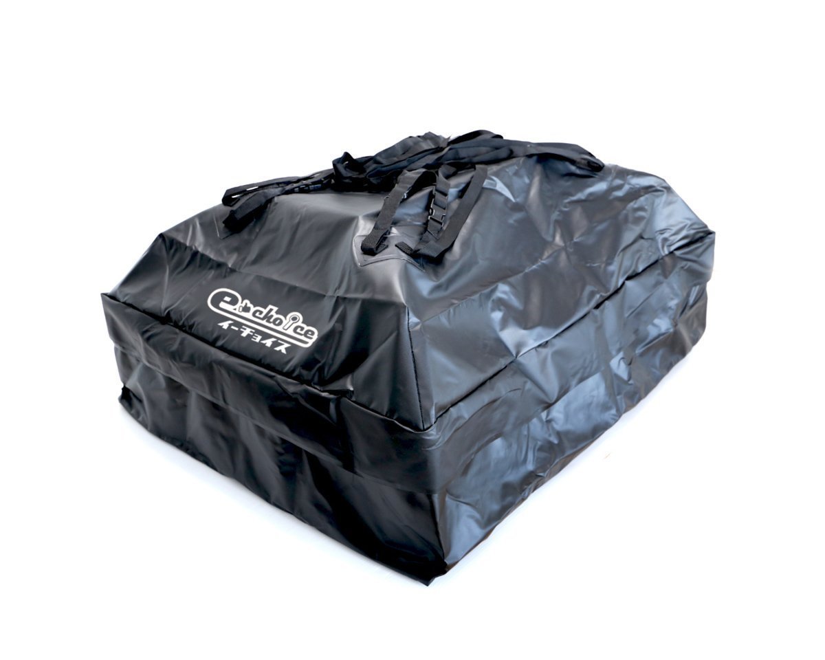 防水バッグ ルーフラック ルーフバッグ ルーフキャリアバッグ カーゴバック 8本ベルト 110×85×40cm TD1089 イーチョイスのロゴ入り　残1