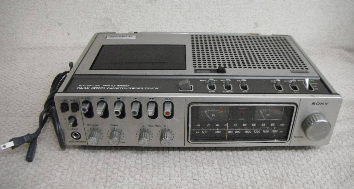 昭和レトロ/SONY/ステレオカセットレコーダー/CF-2700 安価テレビ