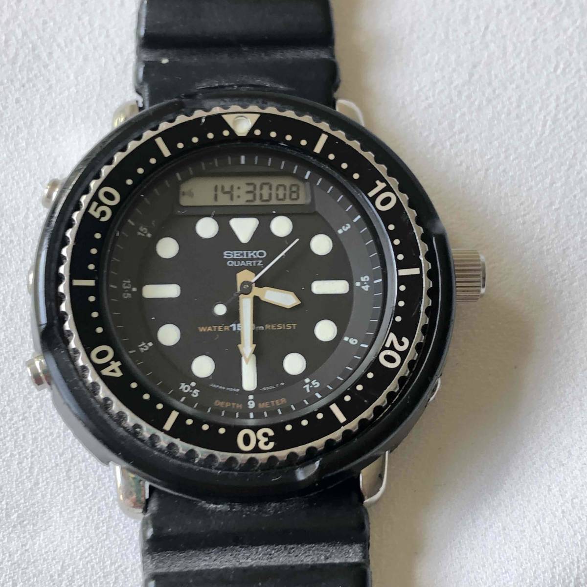SEIKO ハイブリッドダイバー デジアナ メンズ腕時計 セイコー H558