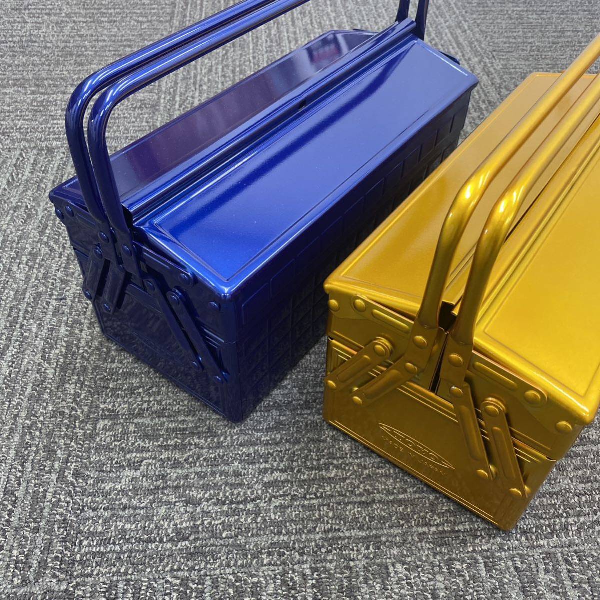 TOYO 工具箱　ツールボックス　ブルー　ゴールド　2個セット