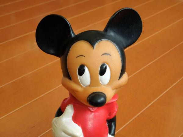 ミッキーマウス ビンテージ ソフビ 貯金箱