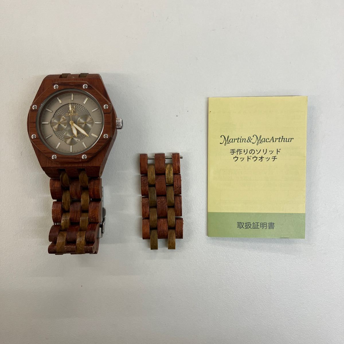 TM0513】腕時計 MARTIN&MACARTHUR ウッドウォッチ ハワイ HAWAII 時計 