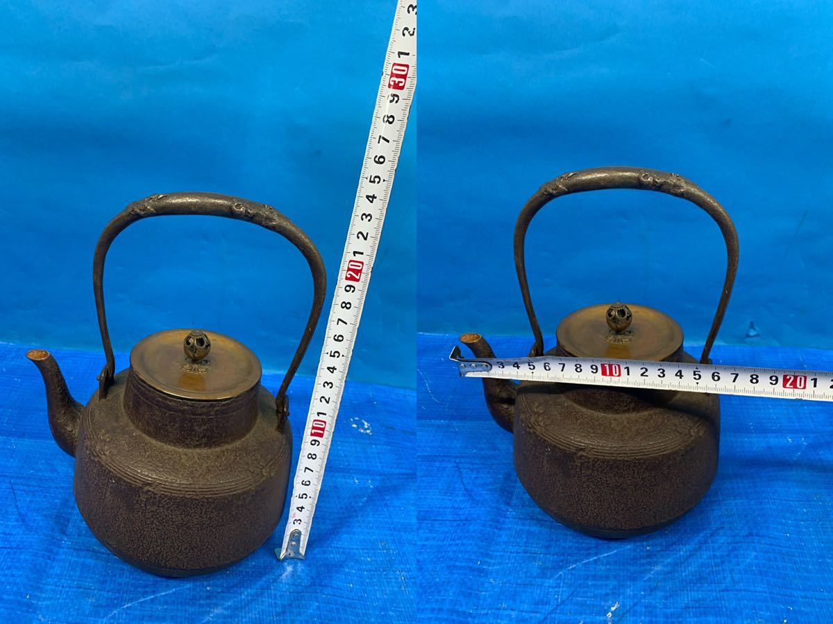 鉄瓶 茶器 銅蓋 無銘 茶道具 急須 Yahoo!オークション 「無銘」鉄瓶