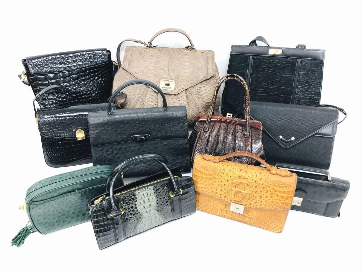 美品 JRA トートバッグ ゴールド金具 リアルオーストリッチ グリーン 