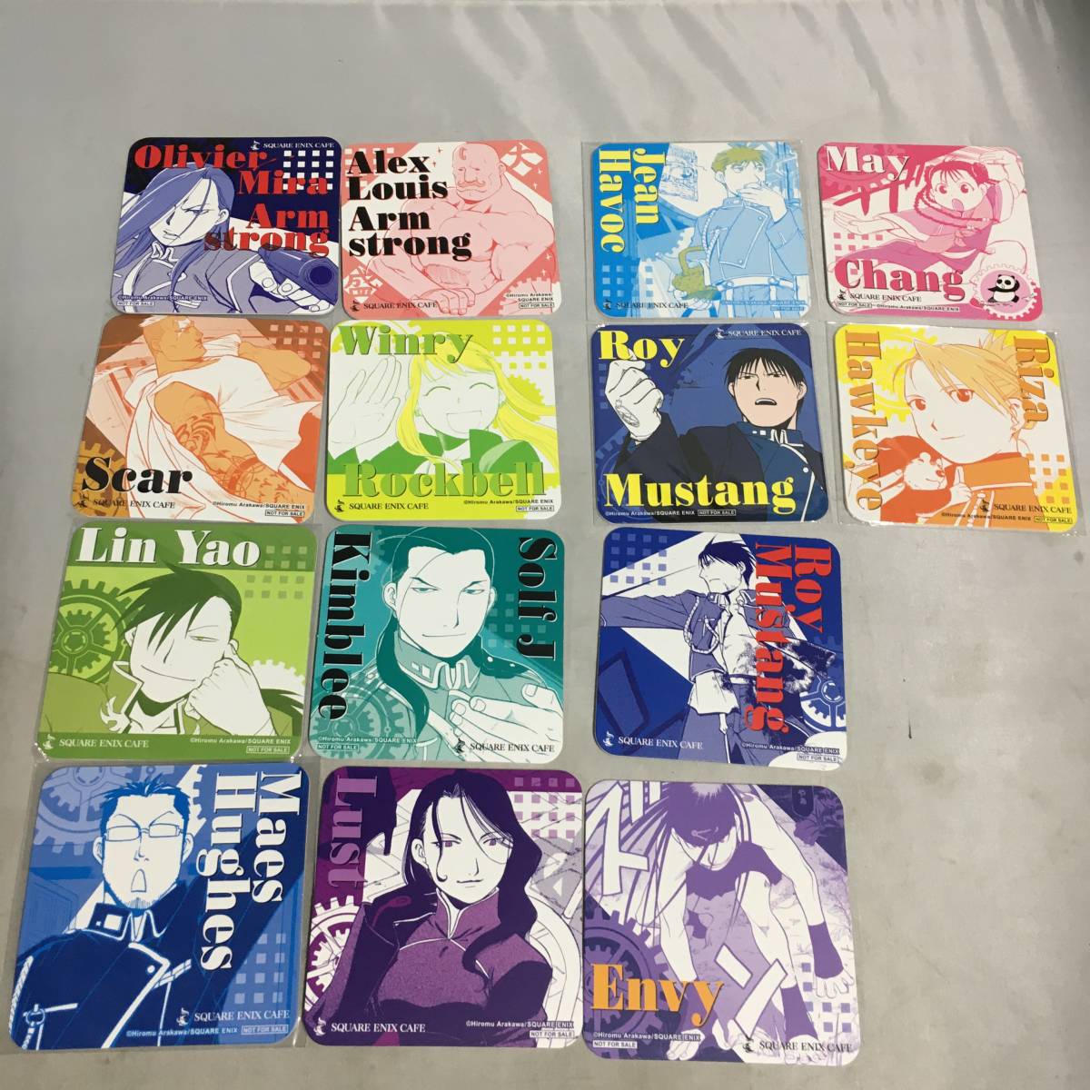 鋼の錬金術師20周年 スクエニカフェ前期コースター コンプリート ○鋼の錬金術師 20th ANNIVERSARY CAFE カフェ コースター 14枚セット