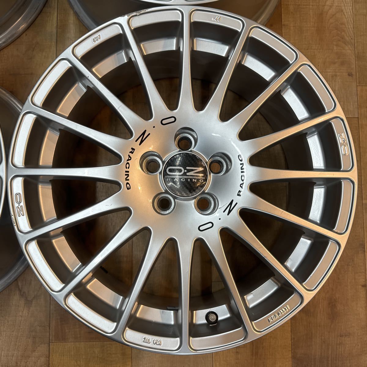 247］OZ RACING 17×7.5J +48 5穴 PCD100 中古 アルミホイール 4本 