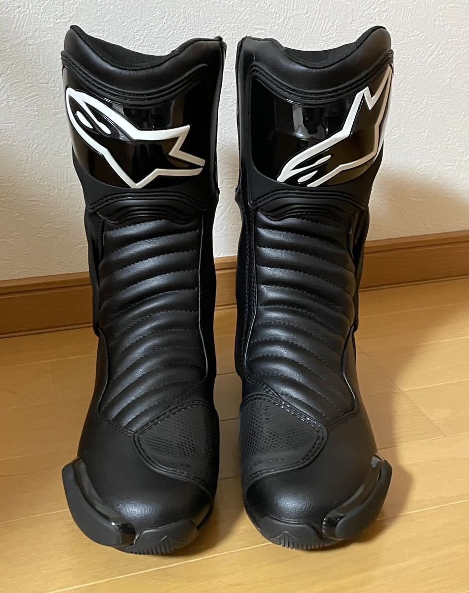 Alpinestars バイクレーシング ブーツ 黒 レザー　26.5cm アルパインスターズ レーシングブーツ BLACK SMX 6 v2 サイズ42(26.5cm
