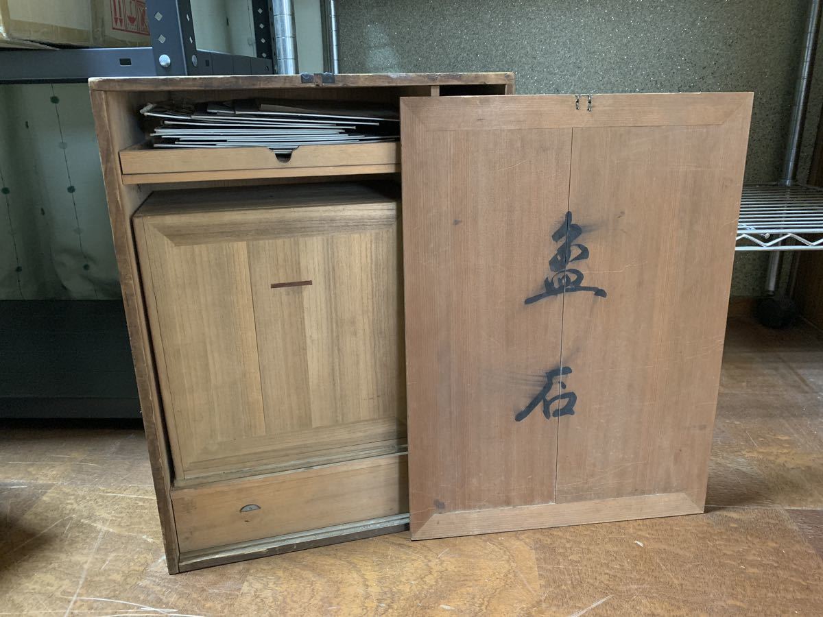 【売り切り】　盆石道具 盆景 盆栽 砂箪笥 道具一式 天然石 盆石 水石　細川流盆石家元内　色々まとめて