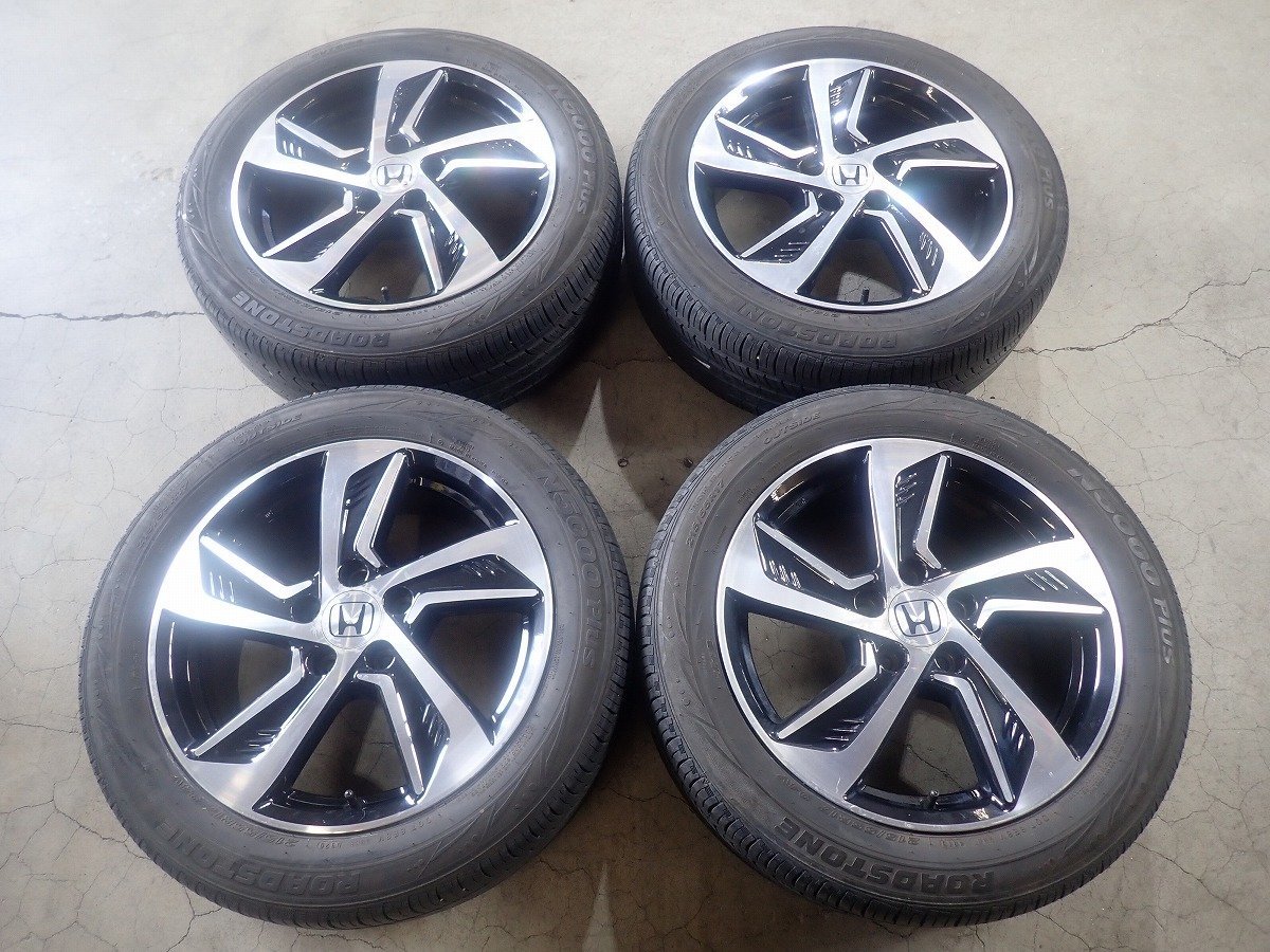 正規品，爆買い QR6356【送料無料215/55R17】ホンダ純正 RC系 オデッセイ アブソルート 純正 中古夏タイヤセット ■17×7J 114.3/5H ET55■