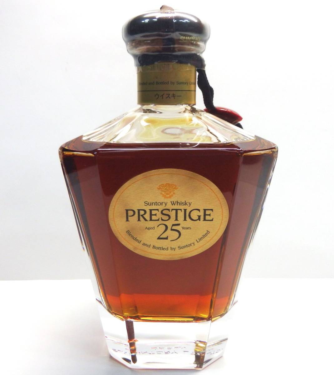 SUNTORY ウイスキー PRESTAGE 25年 カガミクリスタル 未開栓 ◇未開栓 1円～◇ SUNTORY サントリー プレステージ 25年 ウイスキー
